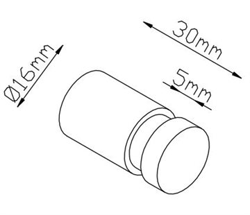LAVABO Luna 2 stk SMÅ Håndklædekroge i Bruneret natur messing