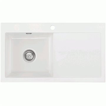 Lavabo Mera 90 porcelæn Køkkenvask 90 x 51 cm - Vask til venstre, Nedfældning