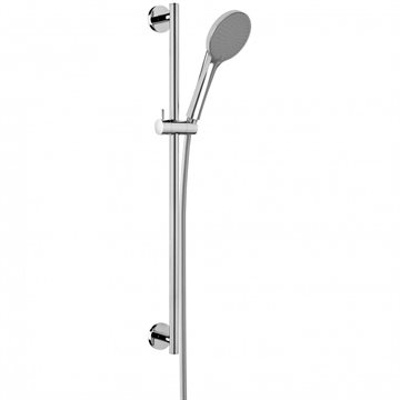 LAVABO Luca Brusesæt med stang, slange og med rund håndbruser i krom