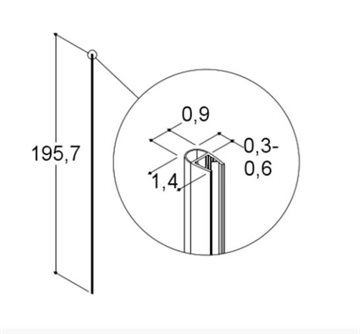 Dansani Match D-profil tætningsliste 9, l=1957 mm, sort