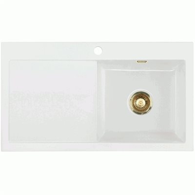 Lavabo Mera 90 Køkkenvask 90 x 51 cm med messing bundventil og overløb