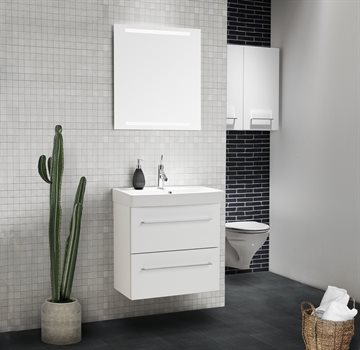 Dansani Mido underskab 50x35 cm med skuffer i hvid mat