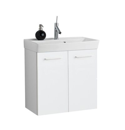 Dansani Mido Vaskeskab 60x35 cm med 2 låger i hvid mat