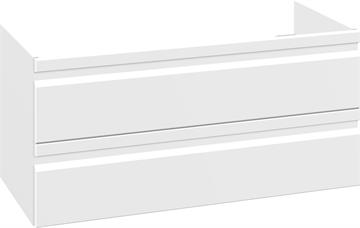 Dansani Luna vaskeskab 61 cm med integrerede greb i mat hvid - vælg vask