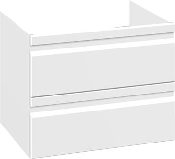 Dansani Luna vaskeskab 61 cm med integrerede greb, Hvid mat - vælg vask