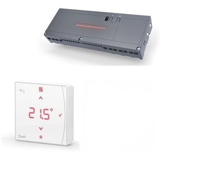 Danfoss Icon 2, basic trådløs gulvvarme renoveringspakke - 6 kredse