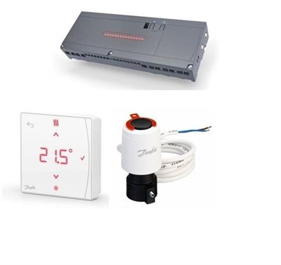 Danfoss Icon 2, basic trådløs gulvvarmestyring pakke - vælg antal kredse