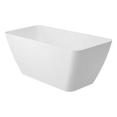 Strømberg Sindal fritstående badekar - Materiale Velsten - helstøbt støbemarmor, den er mat hvid 159x705