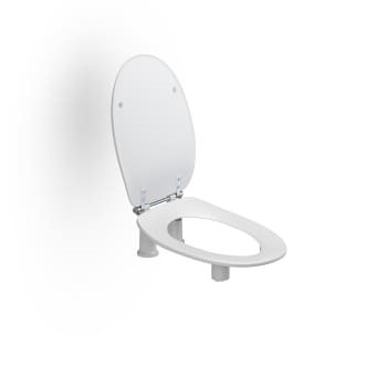 Pressalit Care toiletsæde Dania 10/5 cm med låg, Hvid