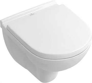 Villeroy & Boch O.Novo Compact Væghængt toilet m/Ceramicplus & Toiletsæde 490x360 mm