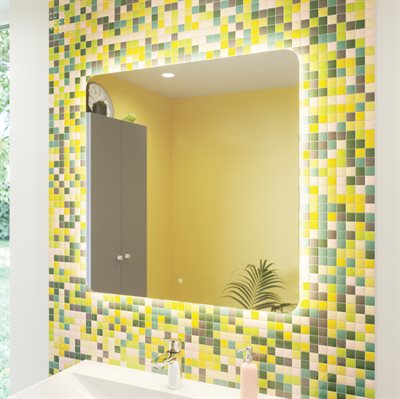 Dansani Mido+ Glow spejl med lysdæmper 80x80 cm