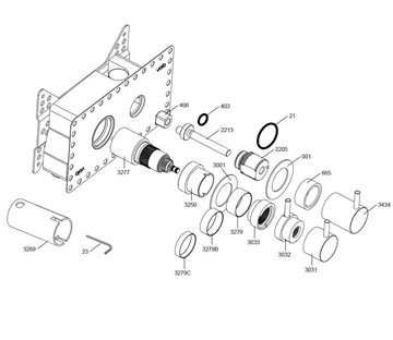 Vola pakning VR406 for omskifter - for armaturer uden termostat